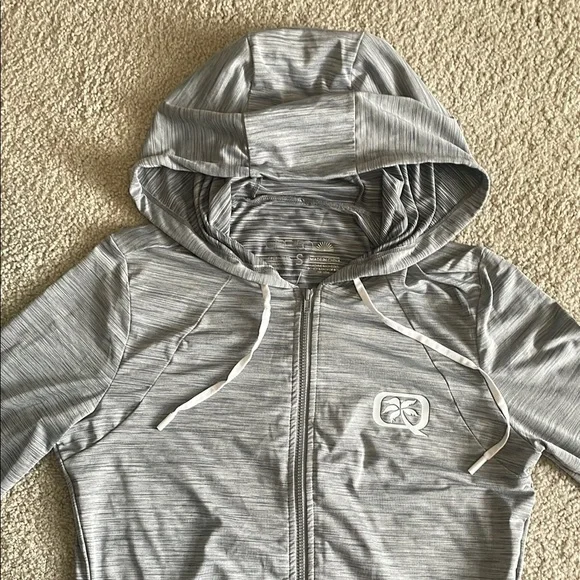 Gray rash guard Hoodie full zip - Picture 3 of 5